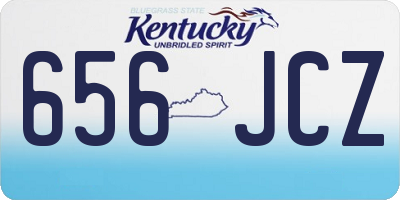 KY license plate 656JCZ
