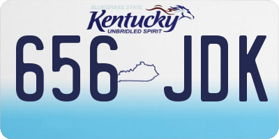 KY license plate 656JDK