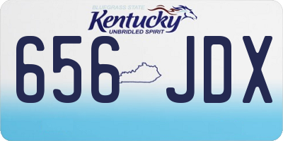 KY license plate 656JDX