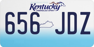 KY license plate 656JDZ