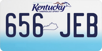 KY license plate 656JEB