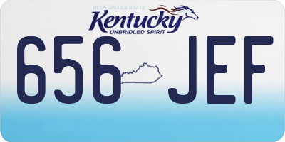 KY license plate 656JEF