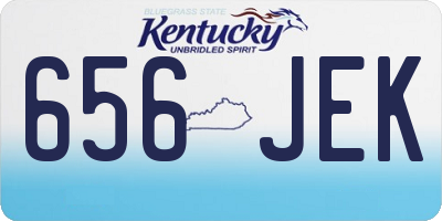 KY license plate 656JEK