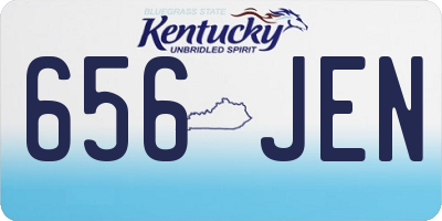 KY license plate 656JEN