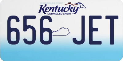 KY license plate 656JET