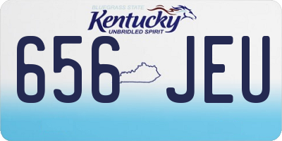 KY license plate 656JEU