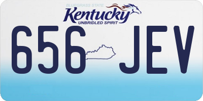 KY license plate 656JEV