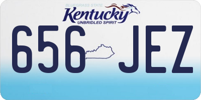 KY license plate 656JEZ
