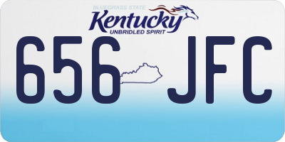 KY license plate 656JFC