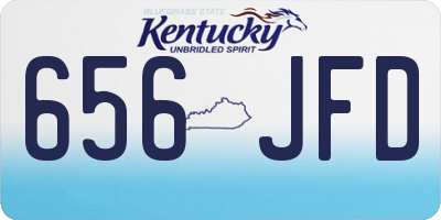 KY license plate 656JFD