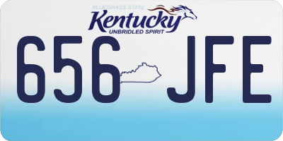 KY license plate 656JFE