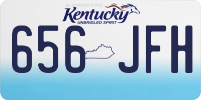 KY license plate 656JFH