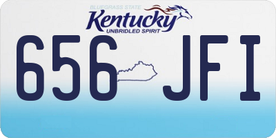 KY license plate 656JFI
