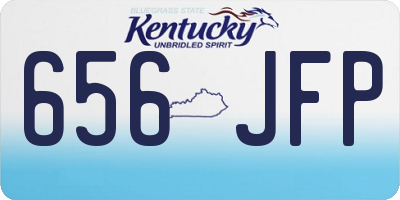 KY license plate 656JFP