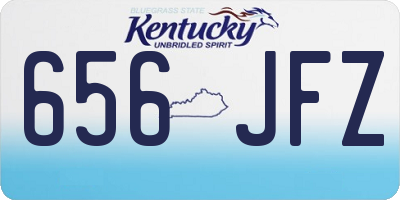 KY license plate 656JFZ
