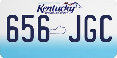 KY license plate 656JGC