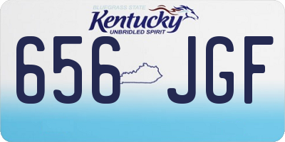 KY license plate 656JGF