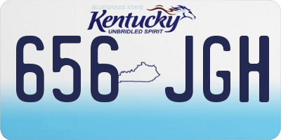 KY license plate 656JGH