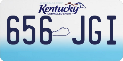 KY license plate 656JGI