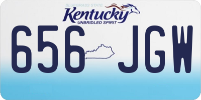 KY license plate 656JGW