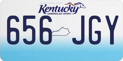 KY license plate 656JGY