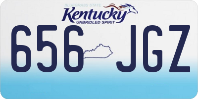 KY license plate 656JGZ