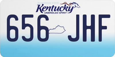 KY license plate 656JHF