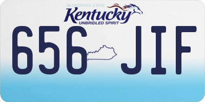 KY license plate 656JIF