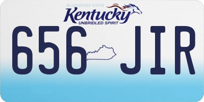 KY license plate 656JIR