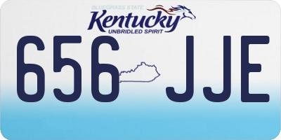 KY license plate 656JJE