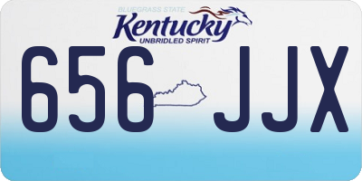 KY license plate 656JJX