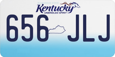 KY license plate 656JLJ