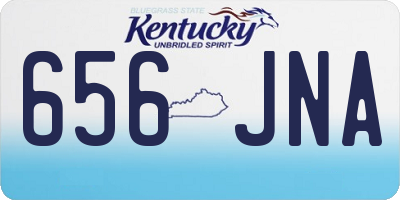 KY license plate 656JNA
