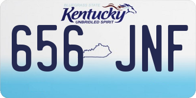 KY license plate 656JNF