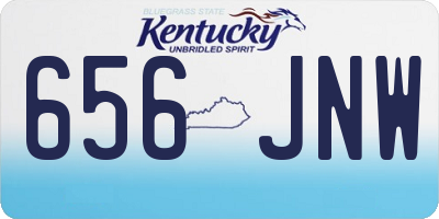KY license plate 656JNW