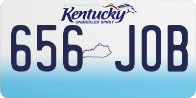 KY license plate 656JOB