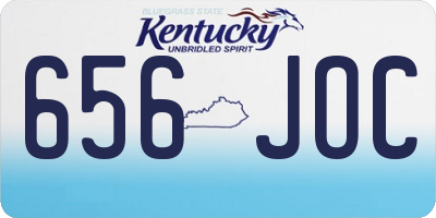 KY license plate 656JOC