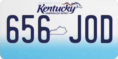 KY license plate 656JOD