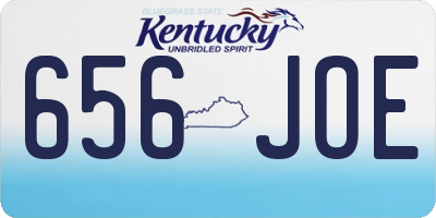 KY license plate 656JOE