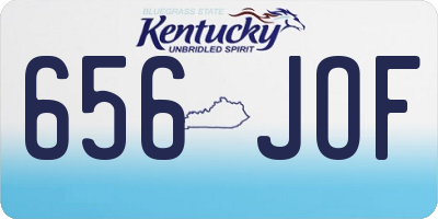 KY license plate 656JOF