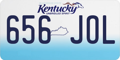 KY license plate 656JOL