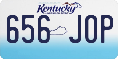KY license plate 656JOP