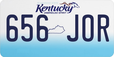 KY license plate 656JOR