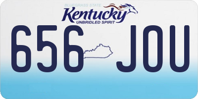 KY license plate 656JOU