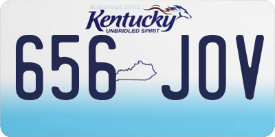 KY license plate 656JOV