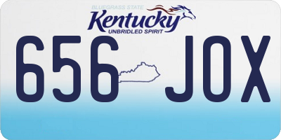 KY license plate 656JOX