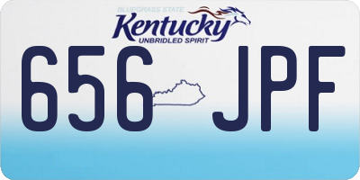 KY license plate 656JPF