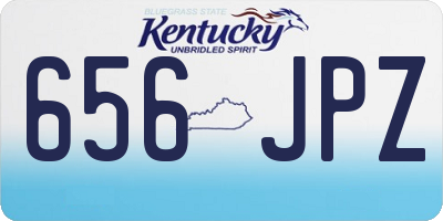 KY license plate 656JPZ