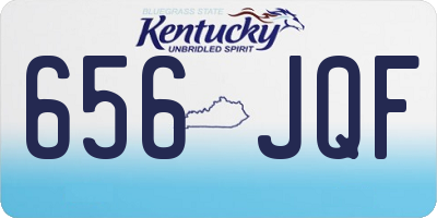 KY license plate 656JQF