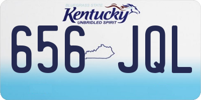 KY license plate 656JQL
